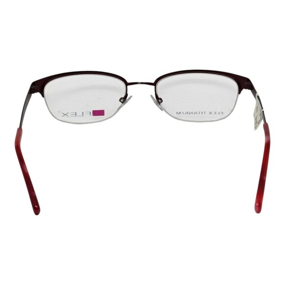 T-Flex 2101 Red Flex Titanium Eyeglass Frames 50-18-135 Lightweight - Picture 3 of 11